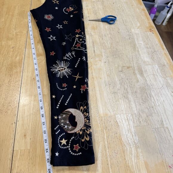 JW Los Angeles Johnny Was Moon & Star Celestial Embroidered Callista Legging XS - Picture 11 of 16